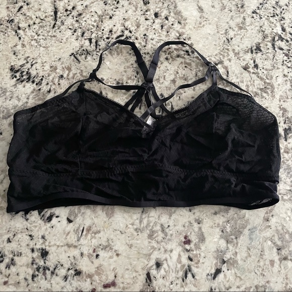 ❌SOLD Torrid Black Diamond Mesh Strappy Bralette 4X NWT 10463423 - Picture 3 of 13